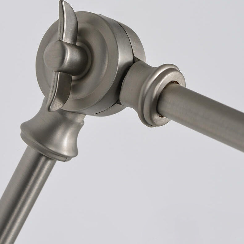 Lampe murale à bras oscillant industriel rétro rotatif rétractable en fer à 1 lumière 