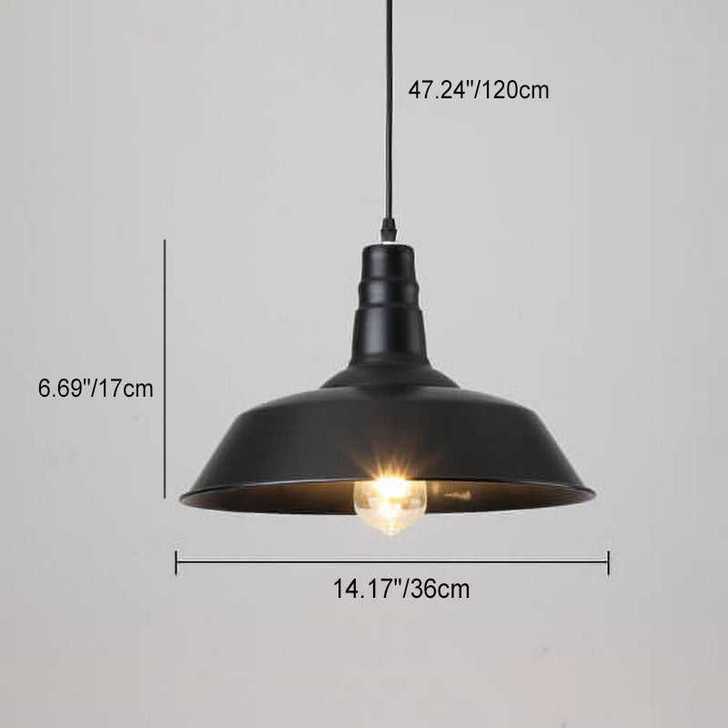 Industrieller Stil Retro Schmiedeeisen Scheibenförmige 1-Licht Pendelleuchte 