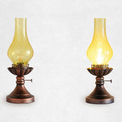 Vintage Antique Kerosene Oil Lamp 1-Light Table Lamp