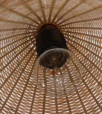 Bambus Weberei Flaschenform 1-Licht Chinesischer Stil Pendelleuchte 
