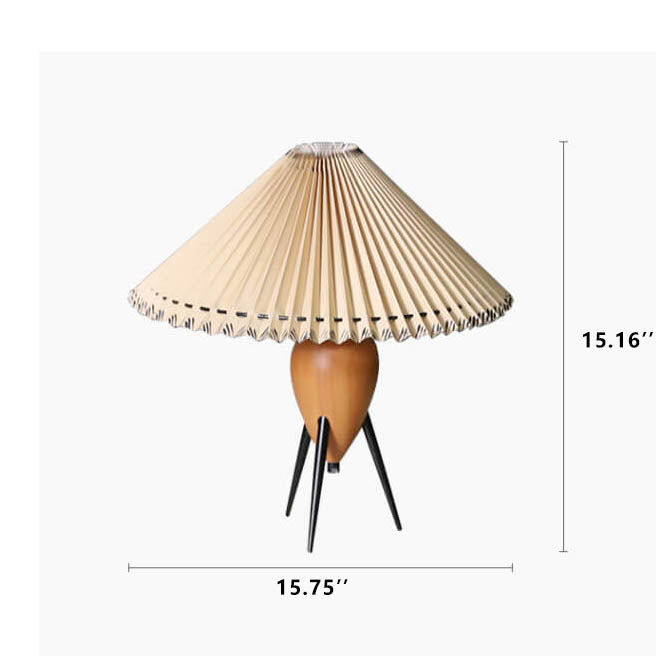 Vintage Bucket Plissee 1-Licht Stehende Tischlampe 