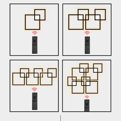 Minimalistische quadratische LED-Wandleuchte aus Eisen 