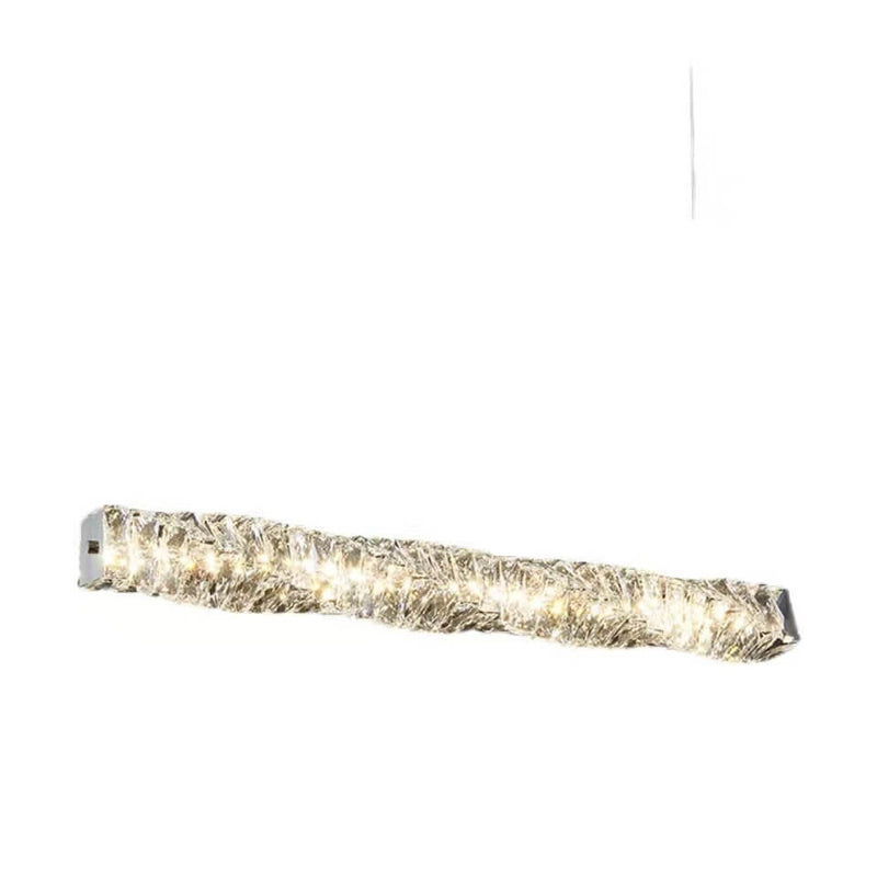 Modern Minimalist Linear Crystal LED Chandelier
