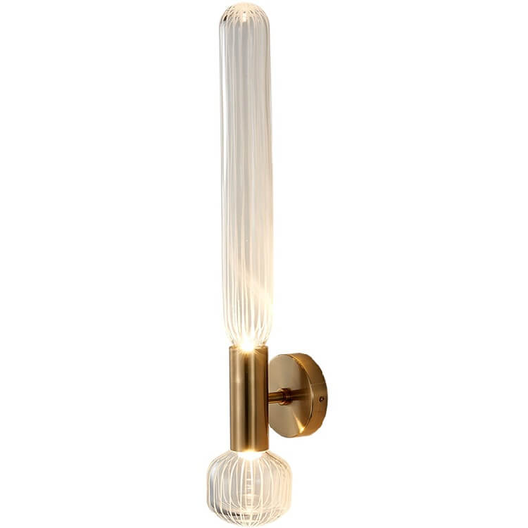 Modern Glass Cylindrical Bar 1-Light LED Wall Sconce Lamp