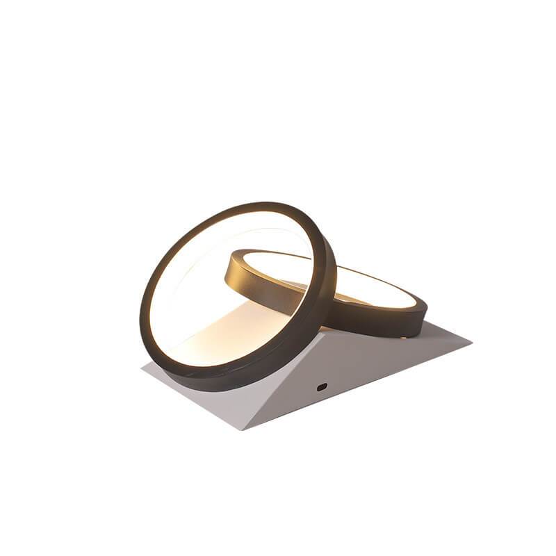 Moderne Minimalistische Kreis 2-Licht LED-Halbeinbau-Deckenleuchte 