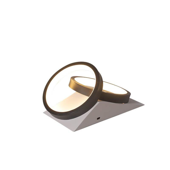 Moderne Minimalistische Kreis 2-Licht LED-Halbeinbau-Deckenleuchte 