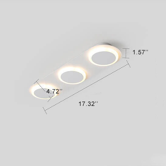Minimalist Long Bar 3/4/5 Light  LED Flush Mount Ceiling Light