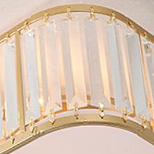 Modern Crystal Square 5-Light Flush Mount Ceiling Light