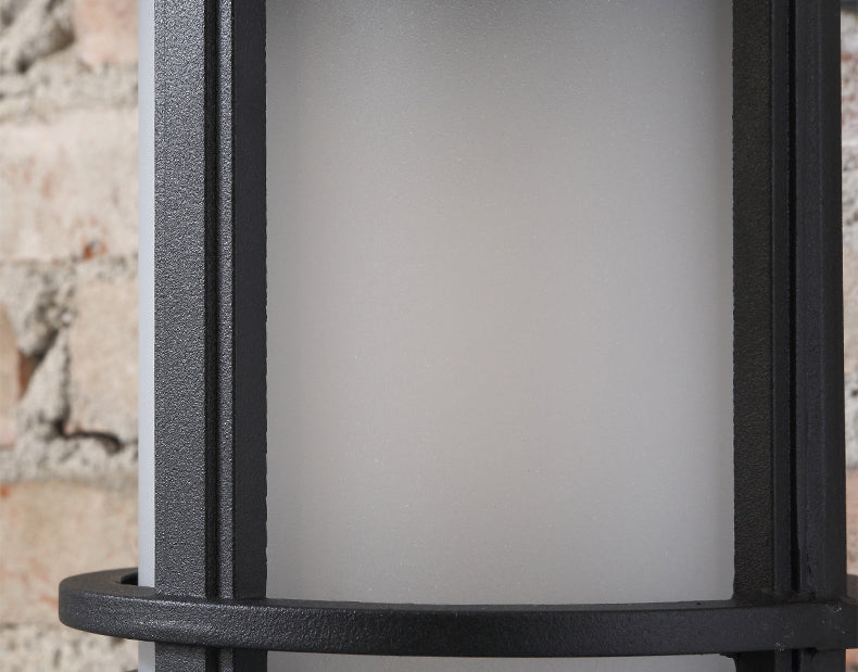 Lanterne Rétro Cylindrique Extérieure 1-Lumière Applique Murale Étanche 