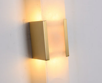 Modern Marble Cylindrical 1-Light Wall Sconce Lamp
