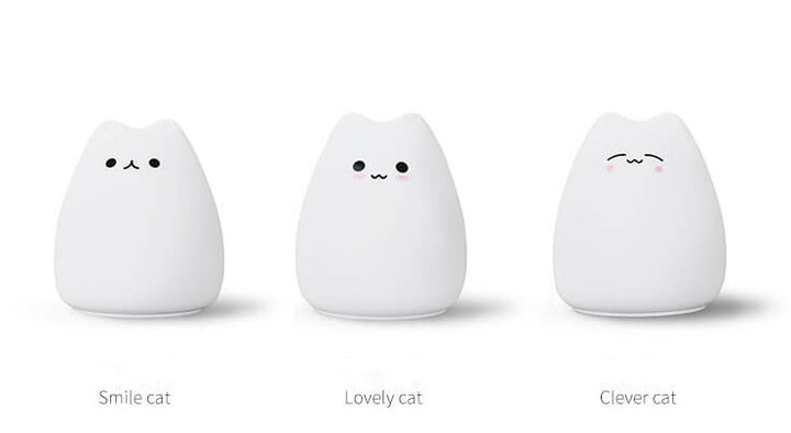 Lampe de Table LED en Silicone USB Veilleuse Chat 