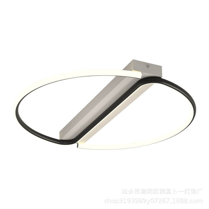 Luz de techo LED empotrada redonda minimalista en blanco y negro 