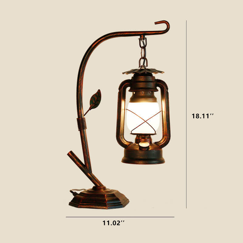 Vintage antike Petroleumlampe 1-flammige Tischlampe 