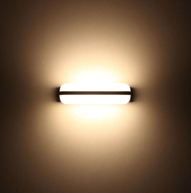 Applique Murale Étanche à LED en Forme de Cylindre Rétro 1/2 Lumière 