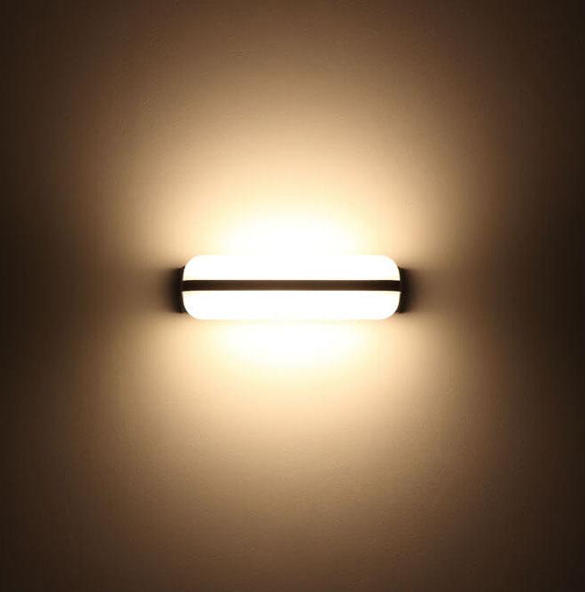 Retro Cylinder Ring LED 1/2 Light Waterproof Wall Sconce Lamp