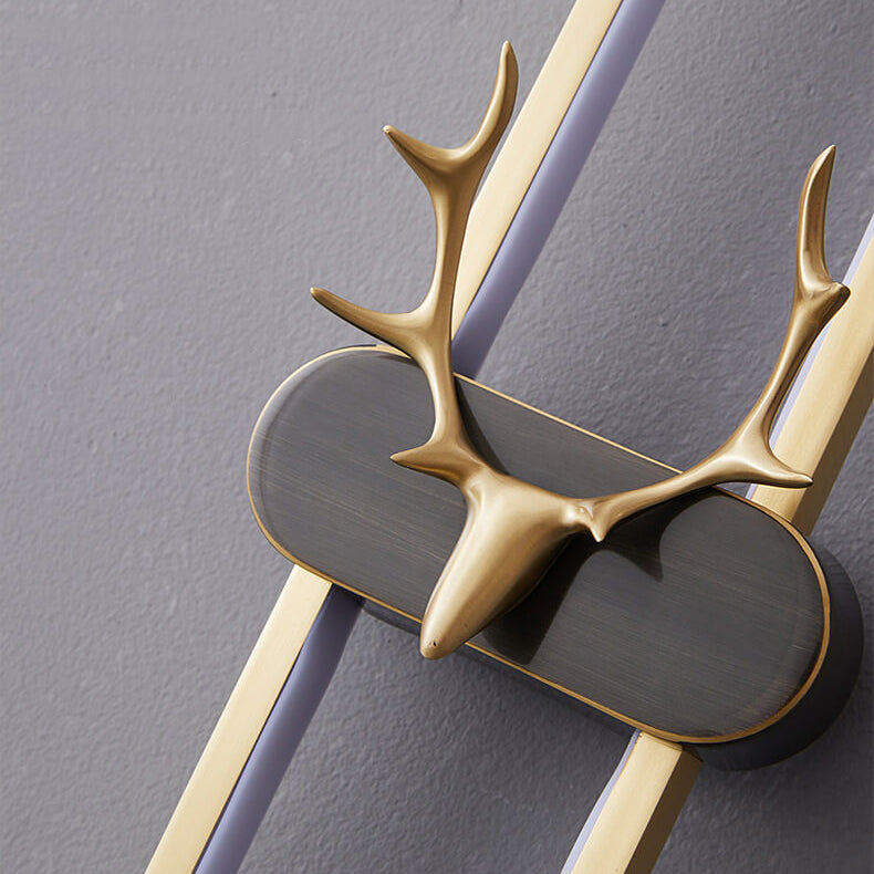 Modern Deer Head Ring LED Wall Sconce Lamp