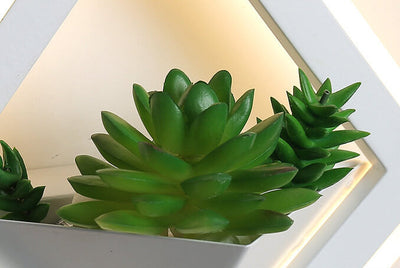 Moderne quadratische LED-Wandleuchte aus Eisenpflanzen 