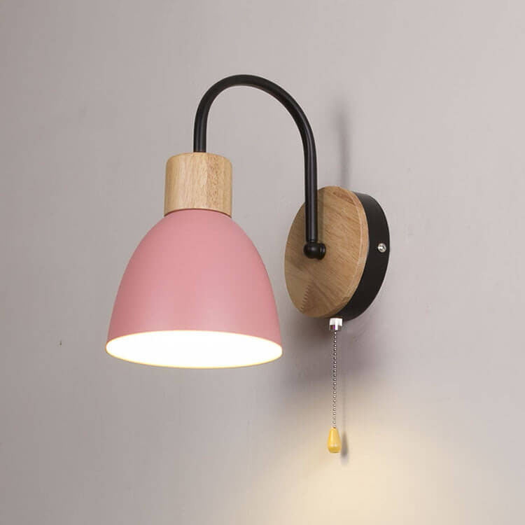 Lampe murale à interrupteur à glissière 1 lumière Nordic Macaron 
