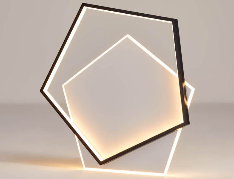 Modern Minimalist Pentagonal LED Flush Mount Ceiling Light