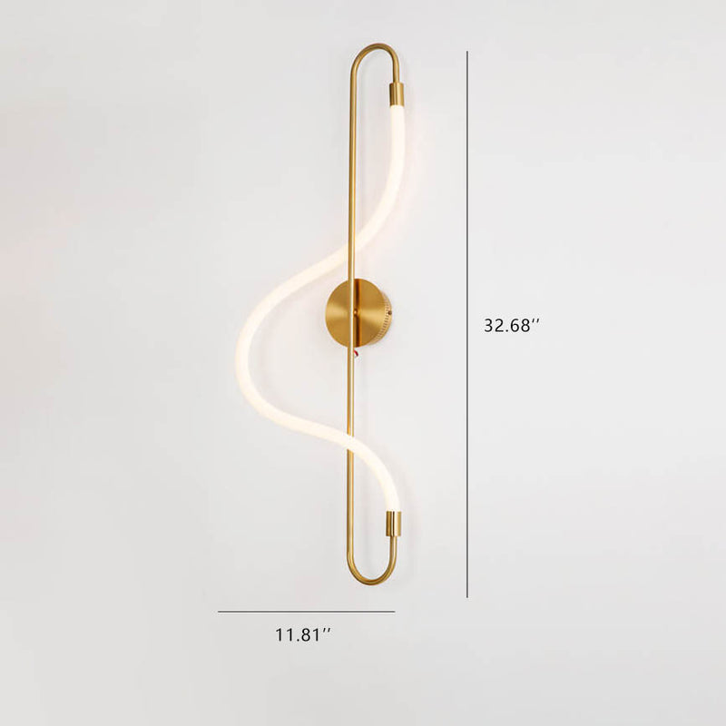 Post-modern Long Curve 1-Light LED Wall Sconce Lamp