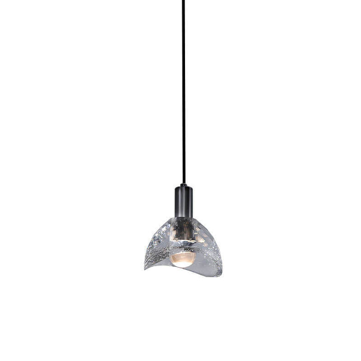 Lampe suspendue LED en cuivre et cristal à dôme créatif et moderne 
