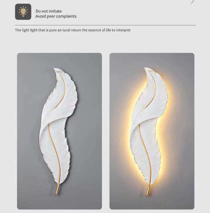 مصباح حائط LED ريشة إبداعي حديث 