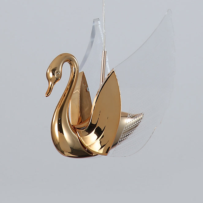 Moderna lámpara colgante de LED de acrílico con diseño de cisne creativo 