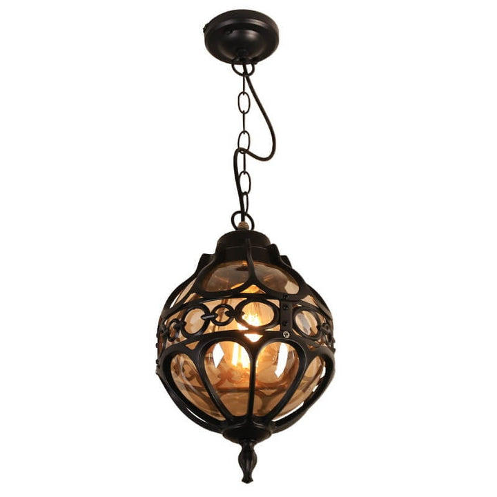 Suspension extérieure étanche à 1 lumière en forme de globe industriel rétro 