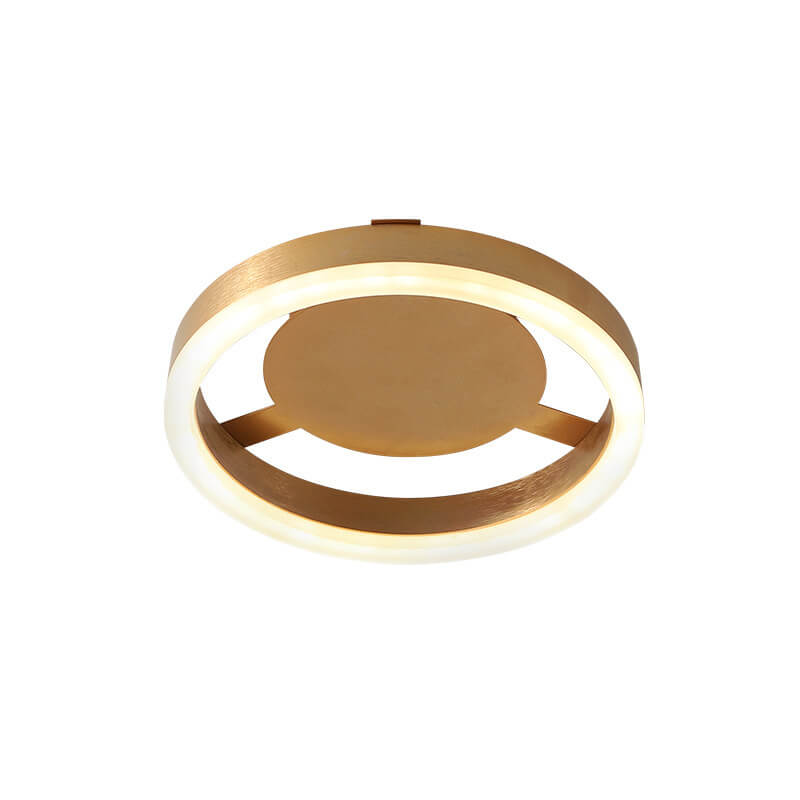 Simple Circle / Square Golden Aluminum LED Ceiling Light