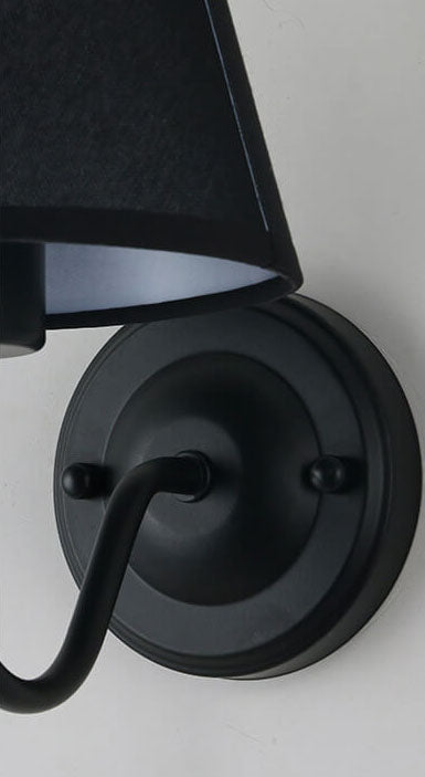 Moderne Stoffglockenschirm Biegearm 1-Licht Wandleuchte 