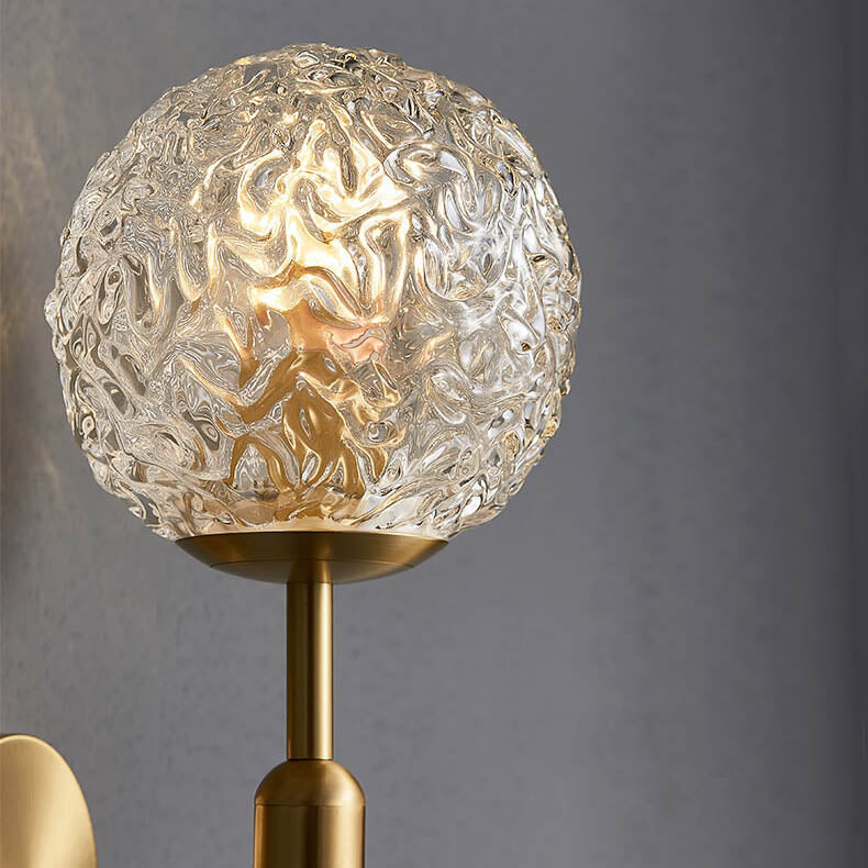Lámpara de Aplique de Pared de 1 Luz con Globo de Cristal de Copo de Nieve Moderno 