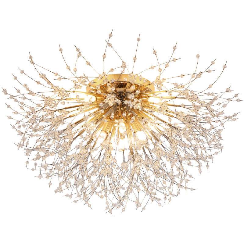 Modern Creative Dandelion Crystal 5/6/8 Light Semi-Flush Mount Ceiling Light