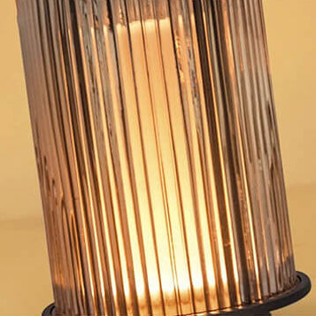 Lámpara de piso para jardín impermeable LED de columna de vidrio de acero inoxidable moderna 