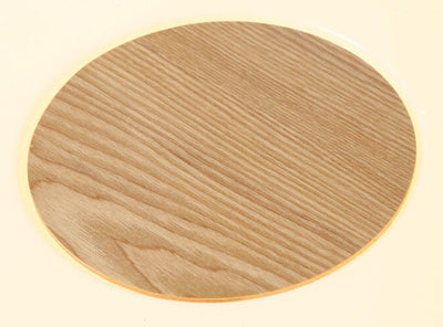 Nordic Solid Wood Acrylic Round 1-Light LED Flush Mount Ceiling Light