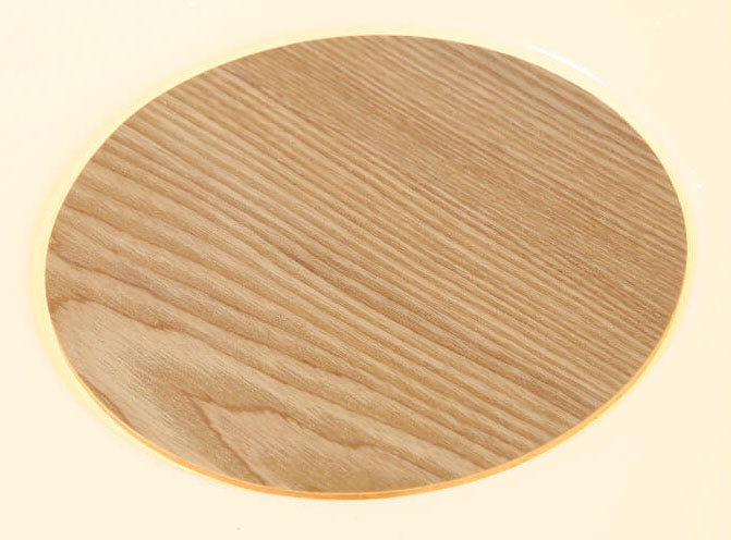 Nordic Solid Wood Acrylic Round 1-Light LED Flush Mount Ceiling Light