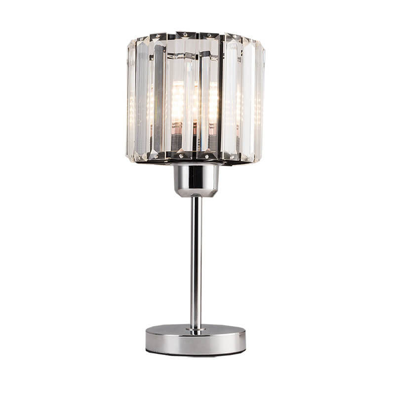 Moderner minimalistischer Glassäulen-Schirm 1-Licht Tischlampe 