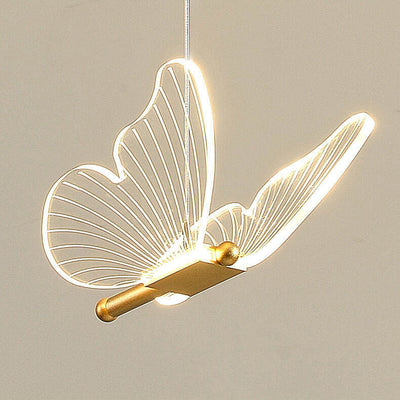 Lustre à suspension LED papillon acrylique minimaliste 