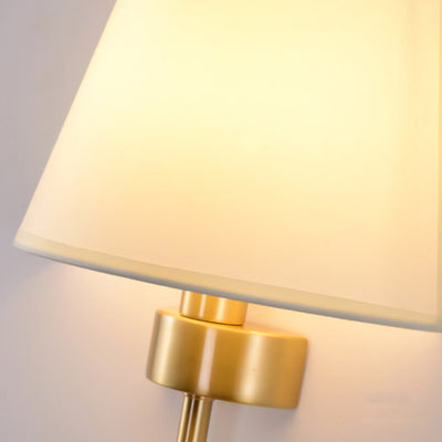 Luxusstoffschirm Messingbasis 1-Licht Wandleuchte 