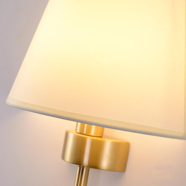 Luxusstoffschirm Messingbasis 1-Licht Wandleuchte 