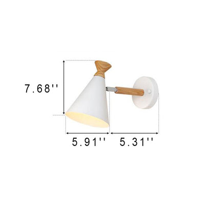 Nordic Creative Bell Shade Wood 1-Light Wall Sconce Lamp