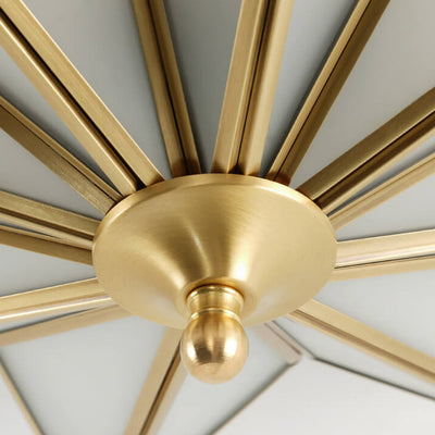 Modern Luxury Brass Pentagram 4-Light Flush Mount Ceiling Light