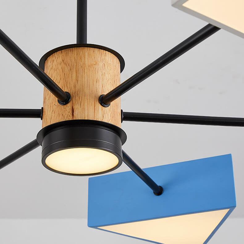 Nordic Building Blocks Geometry 4-Light Chandelier