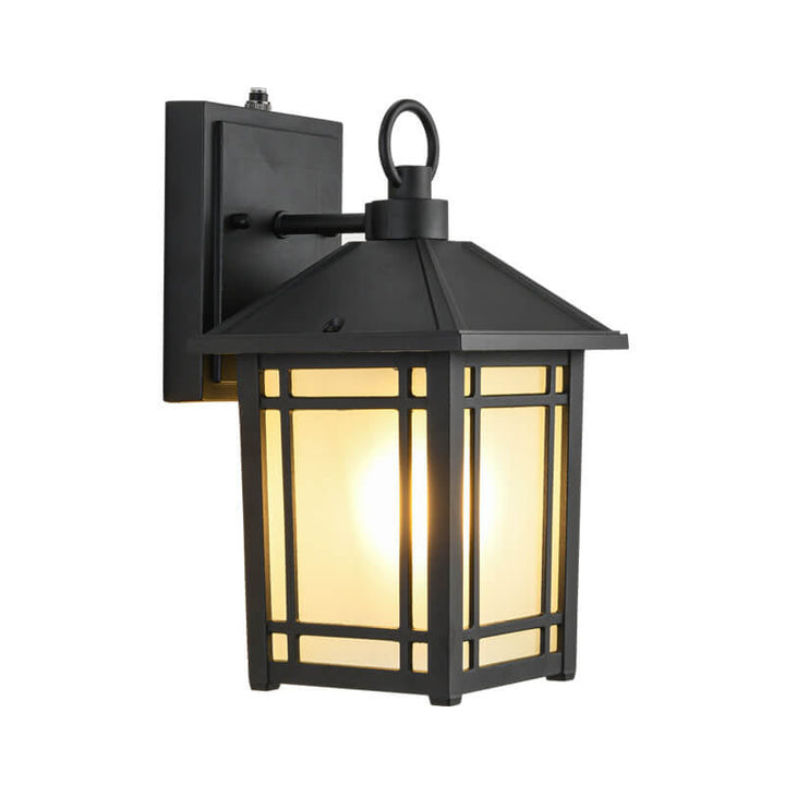 Lámpara de Aplique de Pared Impermeable para Exteriores de 1 Luz con Farol Cuadrado Simple 
