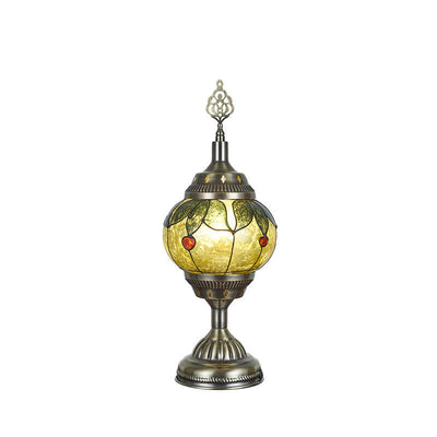 Vintage Turkish Stained Enamel Iron 1-Light Table Lamp