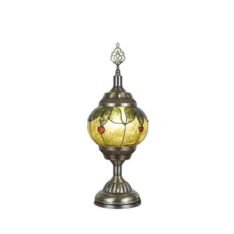 Vintage Turkish Stained Enamel Iron 1-Light Table Lamp