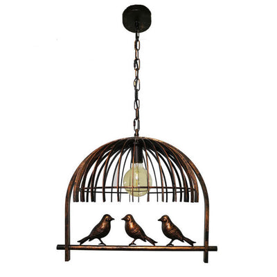 Vintage Creative Iron Birdcage 1-Light Pendant Light