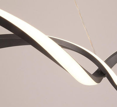 Modern Minimalist Line Wave LED Art Chandelier