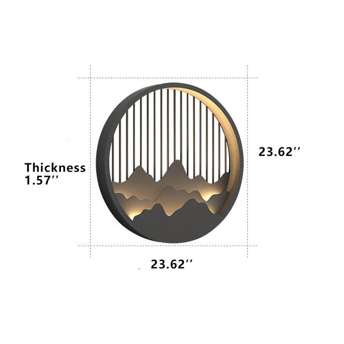 Applique murale étanche à LED ronde pour extérieur au design moderne 