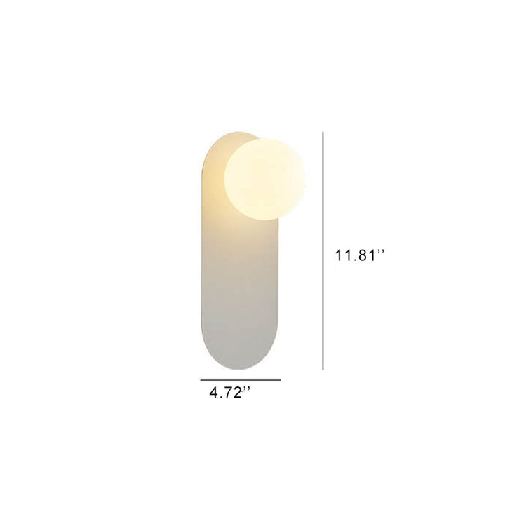 Nordischer minimalistischer Glasring Sockel 1-Licht Wandleuchte 