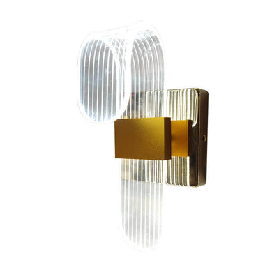 مصباح حائطي LED من الألومنيوم الأكريليكي المنحني الحديث 
